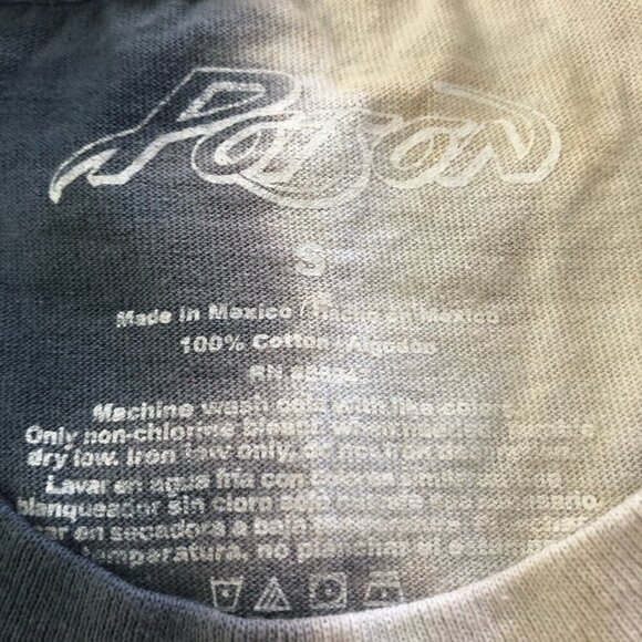 Y2K Grunge Poison Band Graphic Tee Split-tone Tie-dye Gray Cream sz S - Picture 11 of 11